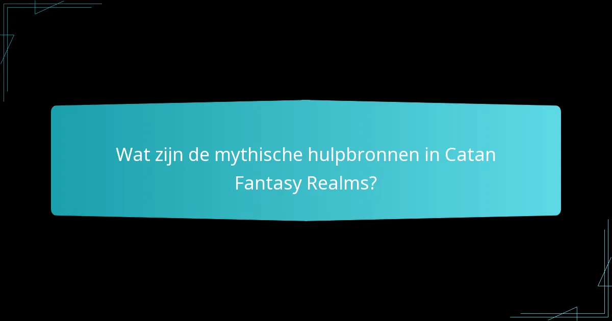 Welke spelersrollen zijn beschikbaar in Catan Fantasy Realms?